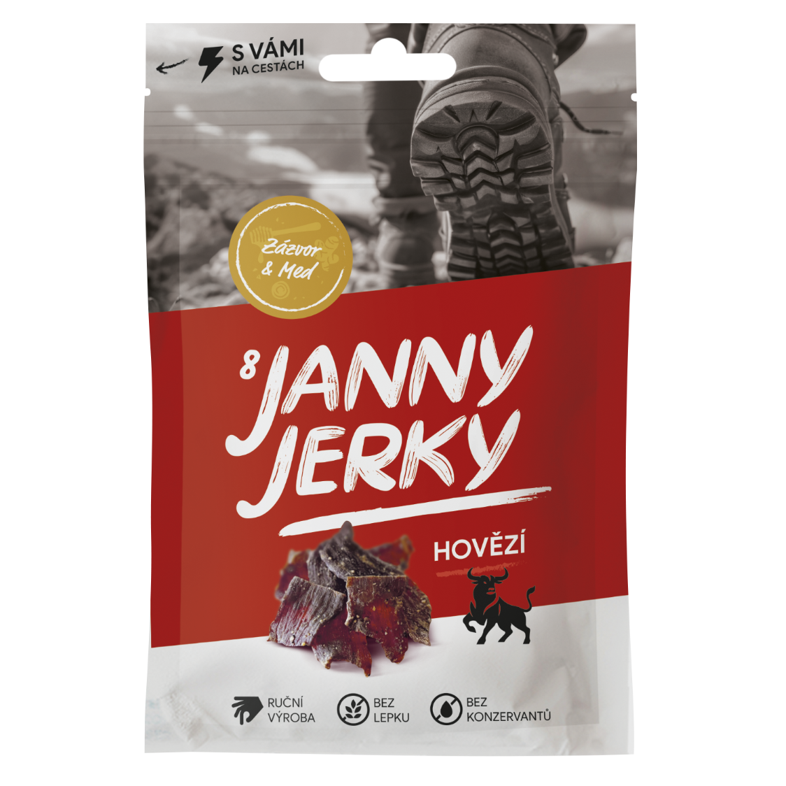 HOVĚZÍ JERKY – Zázvor & Med
